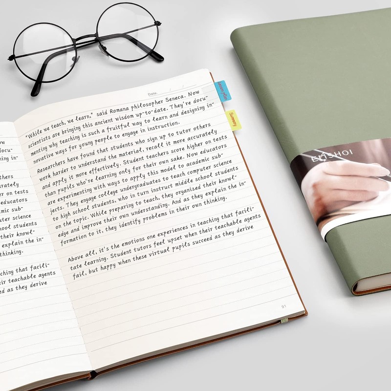 EMSHOI B5 Notebook Lined Journal, 204 Numbered Pages, Extra Large