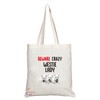 TB203 Beware Crazy Westie Lady Novelty Present Gift Printed Eco-Friendly