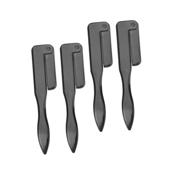 4PCS Portable Foldable Eyebrow Brush Comb Set Compact Makeup Tool