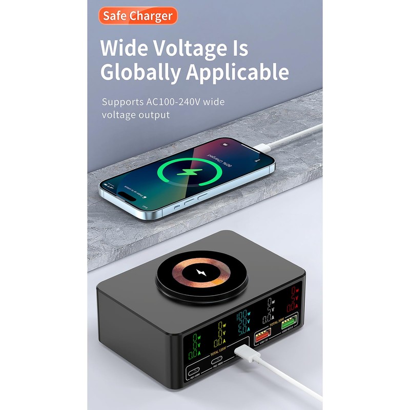 Docooler 140W Power Fast Charging Hub USB Charger Station Multi