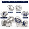 ZQZ 360 Pack Metric Hex Nuts & Locknuts Assortment Kit，M3