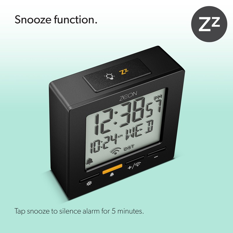 ZEON CE4555-DCF Digital Radio Alarm Clock for Central European Time