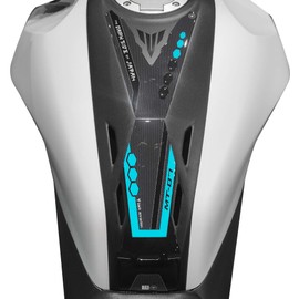 labelbike - 3D Sticker Motorcycle Tank Pad Protection and Decoration Made of Resin Compatible with Yamaha MT-07 2025 - Colour Blue