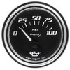 Equus 7234 2" Mechanical Oil Pressure Gauge, Chrome with Black