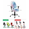 Turquoise Marble Office Chair Covers Stretchable Abstract Pink Purple Blue