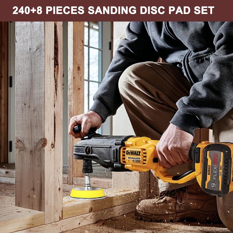 244PCS Sanding Discs Pad Variety Kit for Drill Grinder Rotary