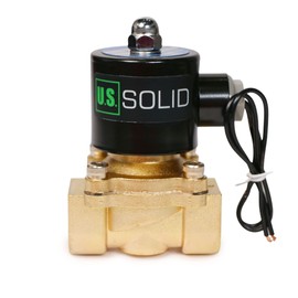 U.S. Solid Solenoid Valve 3/4 Inch Zinc-Alloy 24V DC Electric Water Valve, NBR Seal Normally Closed