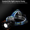 LED Rechargeable Headlight 3000LM 25W High Power Zoomable Headlamp for