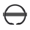 West Llama Flat Bottom Car Steering Wheel Cover,D-Shaped Carbon Fiber