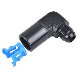 EVIL ENERGY 6AN Male to 3/8" SAE Quick-Disconnect Female 90 Degree Push-On EFI Fuel Rail Fitting