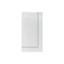 Vietri Papersoft Fringe Light Blue Guest Towels Pack/20-7.75" x 4.5" Spunlace Disposable Napkins