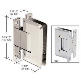 C.R. LAURENCE C0L037PN CRL Polished Nickel Cologne 037 Series Wall Mount Hinge