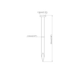 ÖÇS - 1 inch (25mm) Length Hardened High Carbon Steel Point Tip Wall Masonry Concrete Black Nails (100 pcs.)