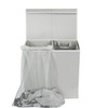 Simple Houseware Double Laundry Hamper with Lid and Removable Bags,