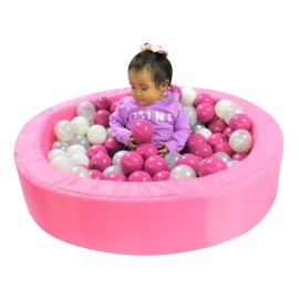 Juega & Aprende Alberca De Pelotas Rosa Pastel + Colchoneta + 200 Pelotas