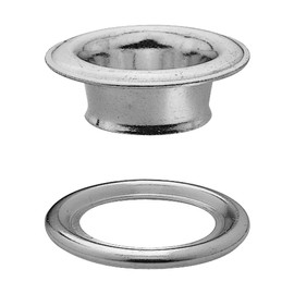 PRYM 541384 Eyelets with washers Size 14mm inside; black oxidized, 10 pieces