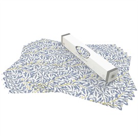 The Master Herbalist Fragrant FRESH LINEN Scented Drawer Liners in a BLUE WILLIAM MORRIS Design (ROLLED) | Pack of 5 Sheets | Contains Essential Oils | Made in the UK