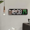Tuperoymse Digital Wall Clock Temperature and Humidity Display Night Mode