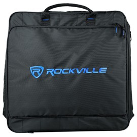 Rockville MB2020 DJ Gear Mixer Gig Bag Case, 20.5" x 20.5" x 6", Dual Foam Padding, Rugged Nylon, Lockable YKK Zippers, for DJ Mixers and Controllers