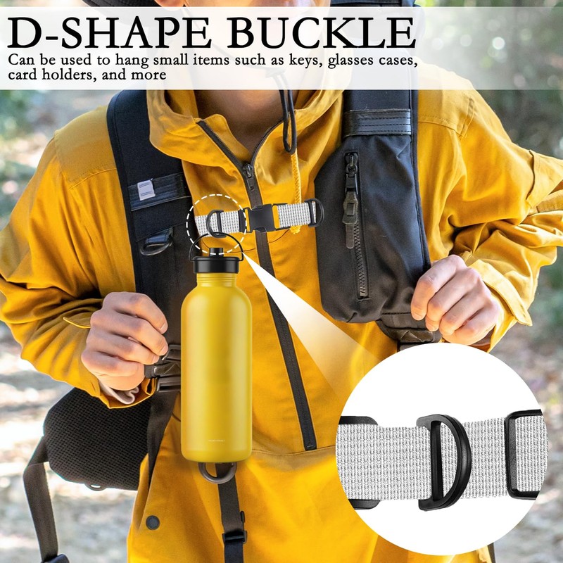 2Pair Backpack Straps, Adjustable Chest Strap for Backpack Heavy Duty