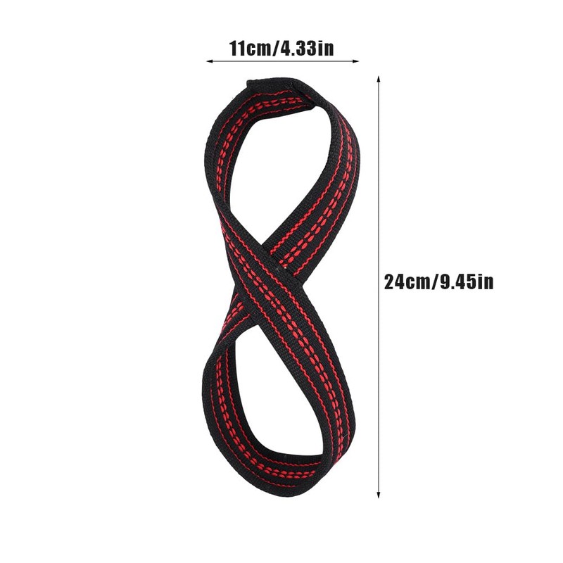 Deadlift Straps Figure 8 Loop Weight Lifting Strap Prevent Grip