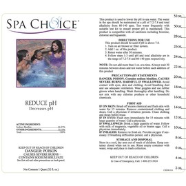 SpaChoice 472-3-4001 Spa Chemical to Reduce pH Level, 1-Quart