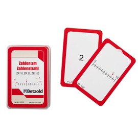 'BETZOLD 48 Cards Numbers Number Line, in and sturdy plastic box card game Rake Play School Maths Number Line Learning