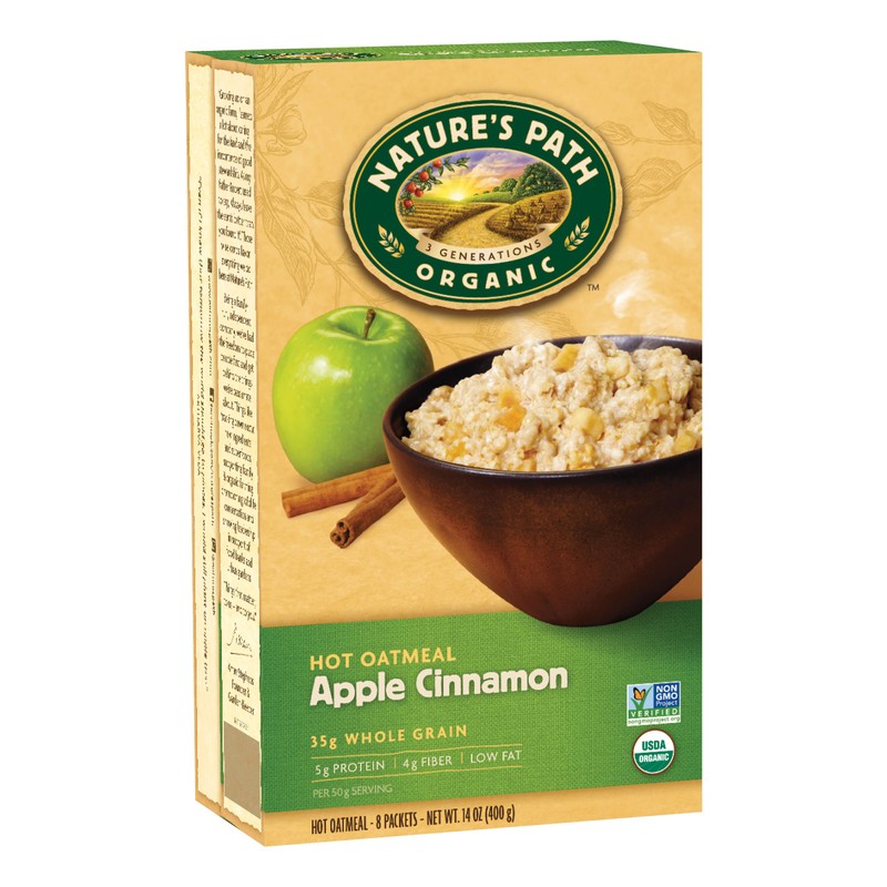 Nature's Path, Hot Cereal Pouch Apple Cinnamon, 8 Packets, 14