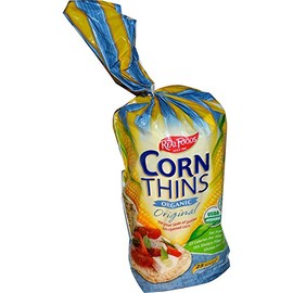 Real Foods, Organic Corn Thins, Original, 25 Slices, 5.3 oz(Pack of 1)