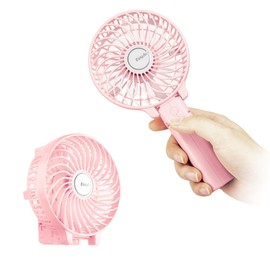 EasyAcc Mini Handheld Fan, Personal Cooling Fan Folding USB Desk Fan Small Portable Table Fan for Travel Camping Outdoors Office Home - Pink…