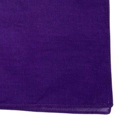 MDSTYLE 100% Cotton Solid Color Bandana for Men & Women 22" x 22" Handkerchief Headband Scarf (Purple 1pc)