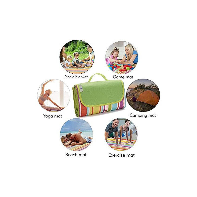 PUBAMALL Manta Impermeable para Picnic, Manta de Playa Extra Grande