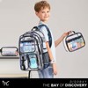 DIGOBAY 3PCS Cool Luminous Clear Backpack for Boys Kids, Gamer