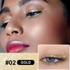 HHLTOH 2Pcs Gold & Antique Bronze Glitter Liquid Eyeliner for