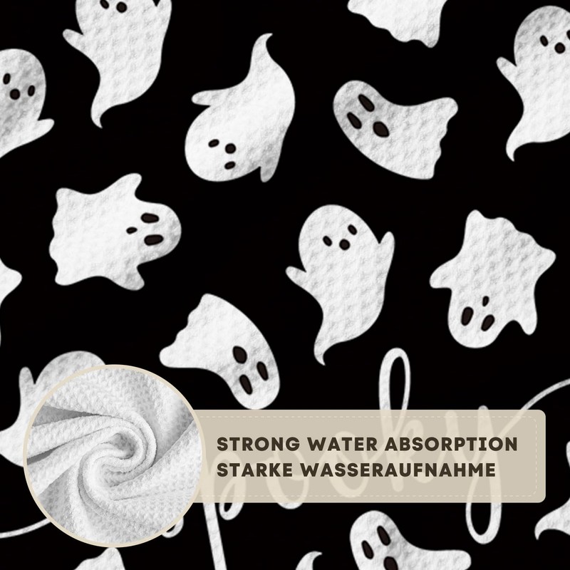 Artoid Mode Ghost Boo Spooky Halloween Kitchen Towels Dish Towels,