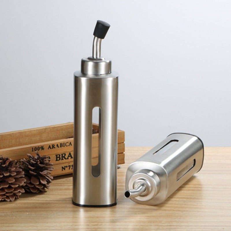 220ml Oil Dispenser Bottle Stainless Steel Oil Bottle Sauce Container