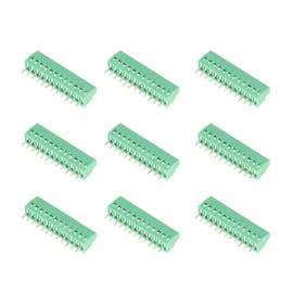 Terminal Block Connector, 12 Pin 2.54 mm Pitch Mount Power Screw Terminal Block Connector, 12 Pin PCB Screw Green Terminal Block Connector, Pack of 10