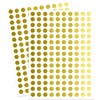 Yeachlaing 0.25 Inch Round Permanent Adhesive Color-Code Dot Stickers,Gold,Pack of