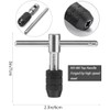 Saipor Adjustable T-Handle Tap Wrenches Set Ratchet Tap Holder Wrench