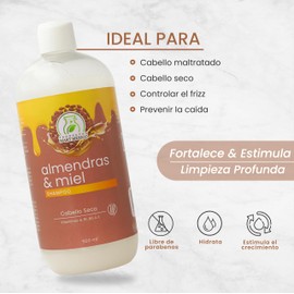 Shampoo Con Almendras & Miel Hidratación Profunda Productos Mart Mexico 500 Ml