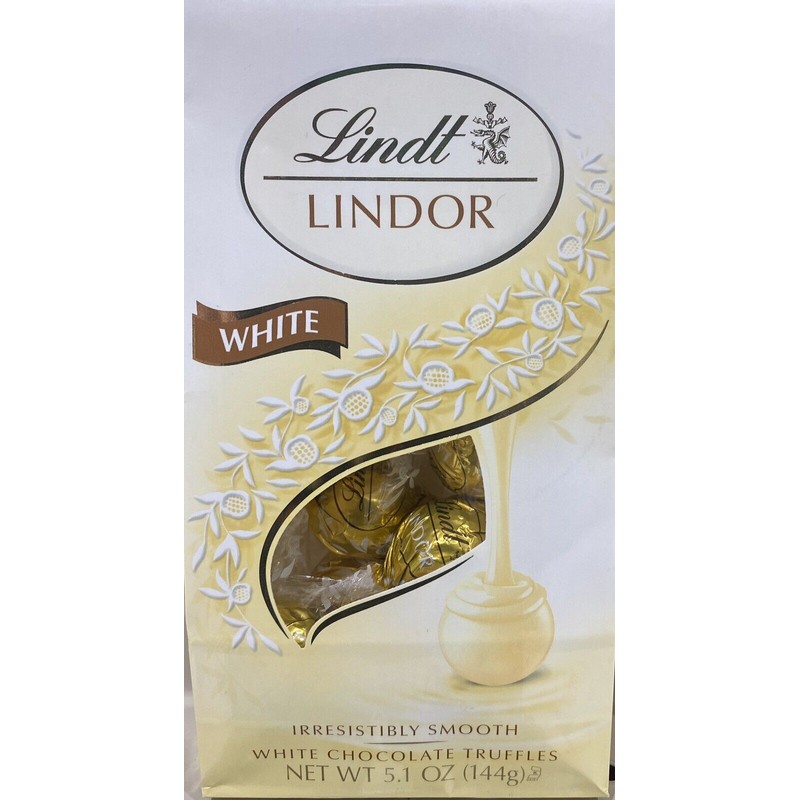 Lindt 2x NEW Lindt LINDOR White Chocolate Truffles 5.1 oz