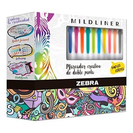 Zebra Mildliner Marcador Creativo De Doble Punta (Punta Cincel Y Punto Fino) Estuche 25 Piezas Multicolor.