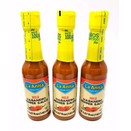 La Anita Mild Habanero Pepper Sauce 4.67 fl oz - 3 Bottles Sealed Priority Ship
