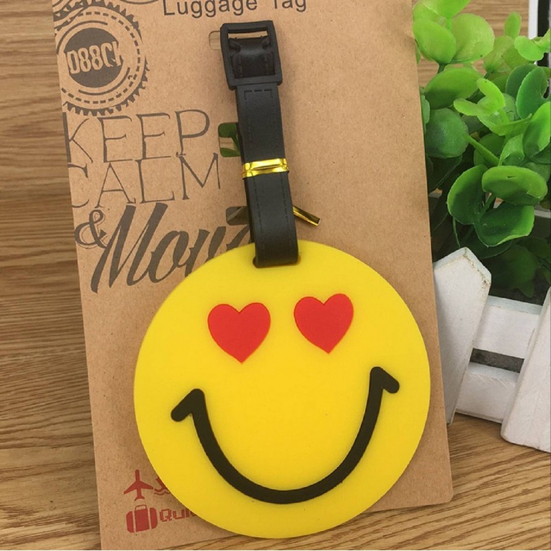 Travel Luggage Tags, Emoji Suitcase Travel ID Label Tags Holders,