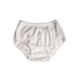 Tip Top Kids U4508 Girls White Cotton Ruffle Underwear (White, 4)