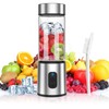 Portable Juice Extractor Mini Blenders: Small Fruit Blender USB Rechargeable Juice Extractor Electric Vegetable Juice Maker Strong Power 6 Blades for Home Office Travel Use