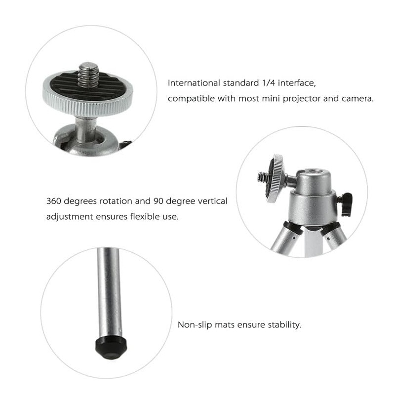 REFLEX CAMERA Lightweight Extendable Mini Tripod 5.9-7.9in – Aluminum Desktop