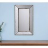 HomeRoots 24" Silver Framed Antiqued Accent Mirror