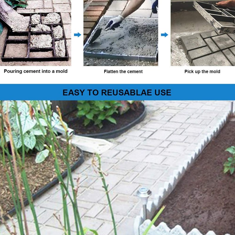 CJGQ Jumbo Size 2Pack Walk Maker Reusable Concrete Path Maker