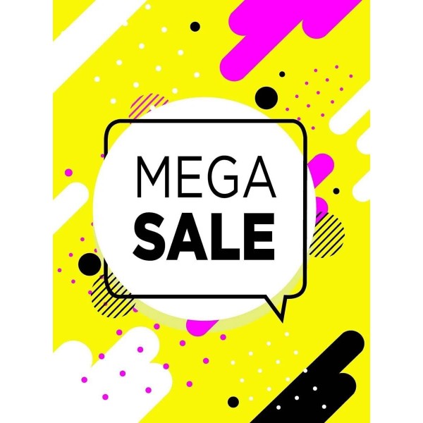 CommerceSigns Mega Sale | Retail Window Display Sign | 18"W